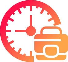 Work Time Boundaries Creative Icon Design vector