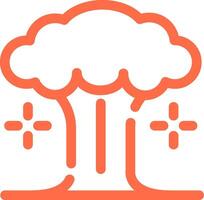 Nuclear Explosion Creative Icon Design vector