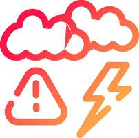 Weather Alert Creative Icon Design vector