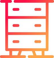 Chest of Drawers Creative Icon Design vector