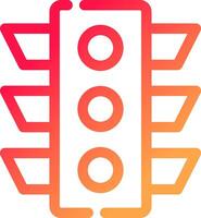 Traffic Light Creative Icon Design vector