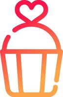 Valentines Cake Creative Icon Design vector