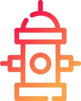 Fire Hydrant Creative Icon Design vector