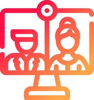 Online Interview Creative Icon Design vector