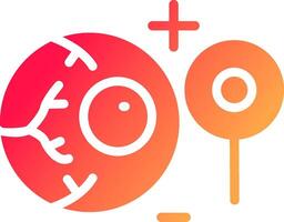 Manual Eye Examination Creative Icon Design vector