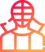 diseño de icono creativo de kendo vector