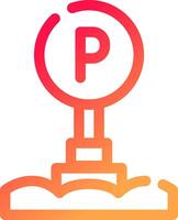 Parking Sign Creative Icon Design vector