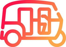 Rickshaw Creative Icon Design vector