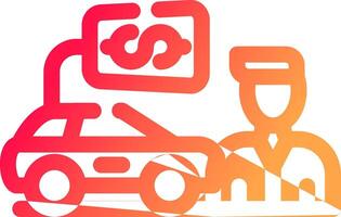 Car Salesman Creative Icon Design vector