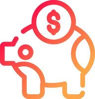 Piggy Bank Creative Icon Design vector