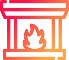 Fireplace Creative Icon Design vector