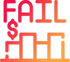 Business Fail Creative Icon Design vector