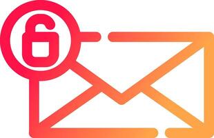 Unlock Email Creative Icon Design vector