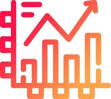 Line Chart Creative Icon Design vector