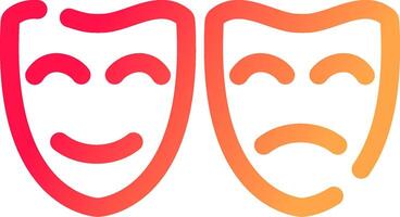 Theater Masks Creative Icon Design vector