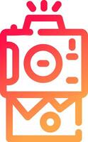 Instant Camera Creative Icon Design vector