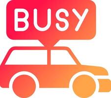 Busy Taxi Creative Icon Design vector