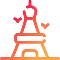 Eiffel Tower Creative Icon Design vector