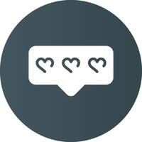 Comment Heart Creative Icon Design vector