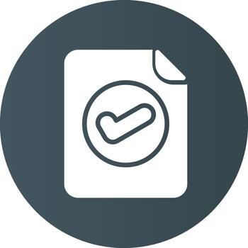 Valid Document Creative Icon Design vector