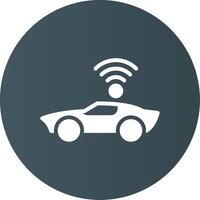 Self Driving Vehicle Creative Icon Design vector