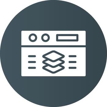 Full Stack Developer Creative Icon Design vector