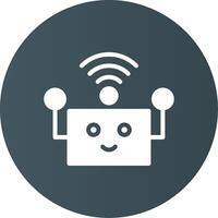 Robot Assistant Creative Icon Design vector