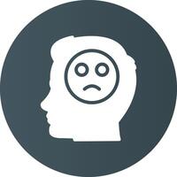 Emotions Sad Creative Icon Design vector