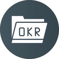 Okr Folder Creative Icon Design vector