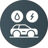 Hybrid Vehicle Creative Icon Design vector