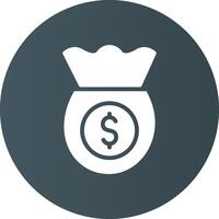 diseño de icono creativo de bolsa de dinero vector