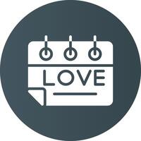 Love Calendar Creative Icon Design vector