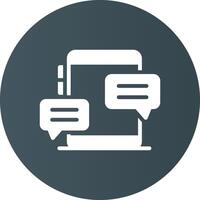 Online Chatting Creative Icon Design vector