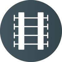 Train Tracks Creative Icon Design vector