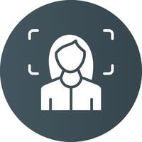 Facial Recognition Creative Icon Design vector