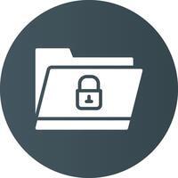 Locked Folder Creative Icon Design vector