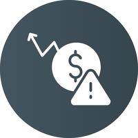 Macroeconomic Risk Creative Icon Design vector