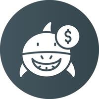 préstamo tiburón creativo icono diseño vector
