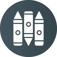 Crayon Creative Icon Design vector