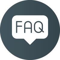 FAQ Creative Icon Design vector