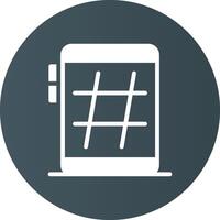 Hashtag Creative Icon Design vector