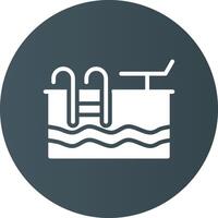 Swimming Pool Creative Icon Design vector