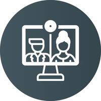 Online Interview Creative Icon Design vector