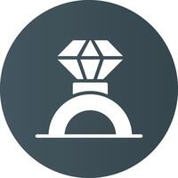 diseño de icono creativo de anillo de bodas vector