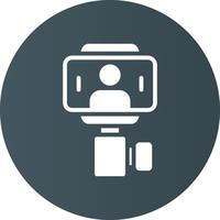 Selfie Stick Creative Icon Design vector