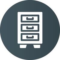 Filing Cabinet Creative Icon Design vector