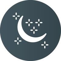 New Moon Creative Icon Design vector