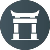 Torii Gate Creative Icon Design vector