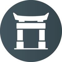 Torii Gate Creative Icon Design vector