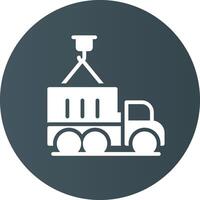 Container Truck Creative Icon Design vector